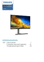 Philips Momentum 272M1 User Manual preview