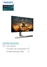 Предварительный просмотр 1 страницы Philips Momentum 279M1 User Manual