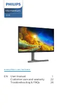 Philips Momentum 322M1 User Manual preview