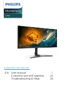 Предварительный просмотр 1 страницы Philips Momentum 345M2 User Manual