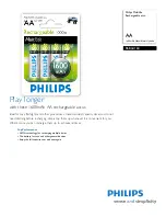 Philips Multilife R6B4A160 Brochure & Specs предпросмотр