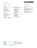 Preview for 2 page of Philips MultiLife SCB1220NB Specifications