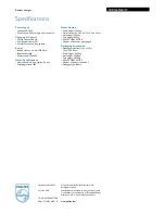 Preview for 2 page of Philips MultiLife SCB1445NB Specifications