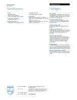 Preview for 2 page of Philips MultiLife SCB4355CB Specifications