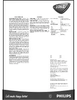 Preview for 2 page of Philips MX-1060D Specification Sheet