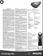 Preview for 2 page of Philips MX-965 Specification