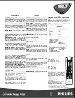 Предварительный просмотр 2 страницы Philips MX-990D Specification Sheet