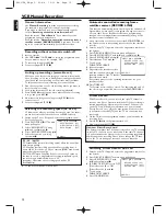 Предварительный просмотр 12 страницы Philips MX5100VR/02 User Manual