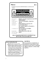 Предварительный просмотр 2 страницы Philips MX5800SA/21 User Manual