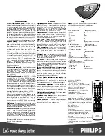 Preview for 2 page of Philips MX9553799 Specifications