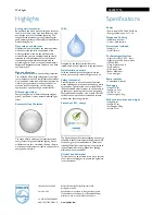 Preview for 2 page of Philips myBathroom 34203/17/16 Specifications