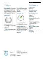 Preview for 2 page of Philips myLiving 37480/30/16 Specifications