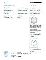 Preview for 2 page of Philips myLiving 37483/30/16 Specification Sheet