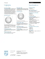 Предварительный просмотр 2 страницы Philips myLiving 37776/17/16 Specification Sheet