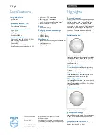 Preview for 2 page of Philips myLiving 37777/17/16 Specification Sheet