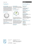 Preview for 2 page of Philips myLiving 37801/31/16 Specification Sheet