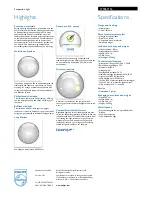 Preview for 2 page of Philips myLiving 37906/11/16 Specification Sheet