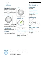 Preview for 2 page of Philips myLiving 40514/17/16 Specification Sheet