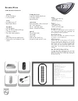 Preview for 2 page of Philips MZ-1200 Specifications