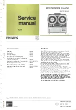 Preview for 1 page of Philips N 4450 Service Manual