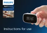 Предварительный просмотр 1 страницы Philips NightBalance Instructions For Use Manual