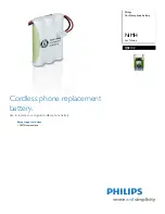 Предварительный просмотр 1 страницы Philips NiMH SJB2142 Specifications