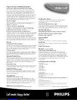 Preview for 2 page of Philips NO			1 Specification Sheet