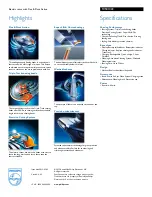 Preview for 2 page of Philips Norelco arcitec 1050CC Specifications