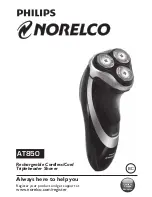 Предварительный просмотр 1 страницы Philips Norelco AT850 User Manual