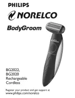 Предварительный просмотр 1 страницы Philips Norelco BG2020 User Manual