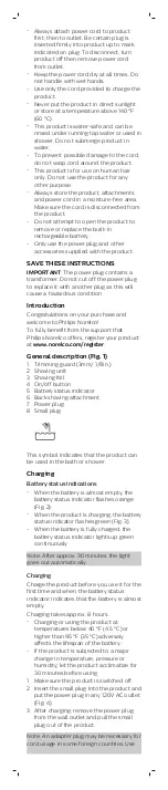 Preview for 3 page of Philips Norelco BG3010 Manual