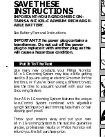 Предварительный просмотр 3 страницы Philips Norelco G370 User Manual