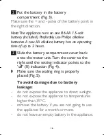 Предварительный просмотр 17 страницы Philips NORELCO NT9105 Instruction Manual