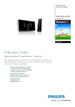 Preview for 1 page of Philips NP1100 - Streamium Network Audio Player Specifications