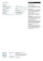 Preview for 2 page of Philips NTX6400 Specifications