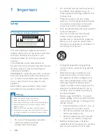 Предварительный просмотр 4 страницы Philips NTX800 User Manual