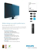 Preview for 1 page of Philips NULL 42PFL5603D Specifications