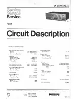 Philips pA 22AH572 Circuit Description preview