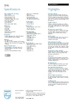 Preview for 2 page of Philips PC525NC Specifications