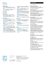 Preview for 2 page of Philips PCSW200 Specification Sheet