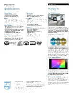 Preview for 2 page of Philips PD9016 Specifications