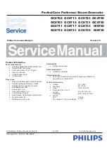 Philips Perfect Care Performer GC8702 Service Manual preview