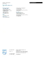 Preview for 2 page of Philips Perfect replacement SRC3036WM Specifications