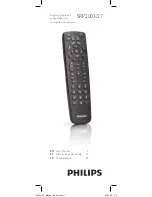 Preview for 1 page of Philips Perfect replacement SRP2003 User Manual