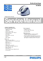 Предварительный просмотр 1 страницы Philips PerfectCare Aqua GC8635 Service Manual