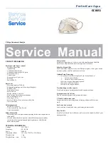 Предварительный просмотр 1 страницы Philips PerfectCare Aqua GC8651 Service Manual