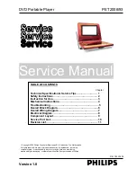 Предварительный просмотр 1 страницы Philips PET2008/93 Service Manual