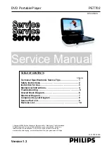 Предварительный просмотр 1 страницы Philips PET702 Service Manual