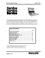 Предварительный просмотр 1 страницы Philips PET715/00 Service Manual