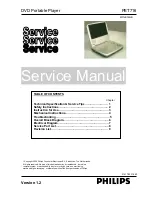 Предварительный просмотр 1 страницы Philips PET716 Service Manual